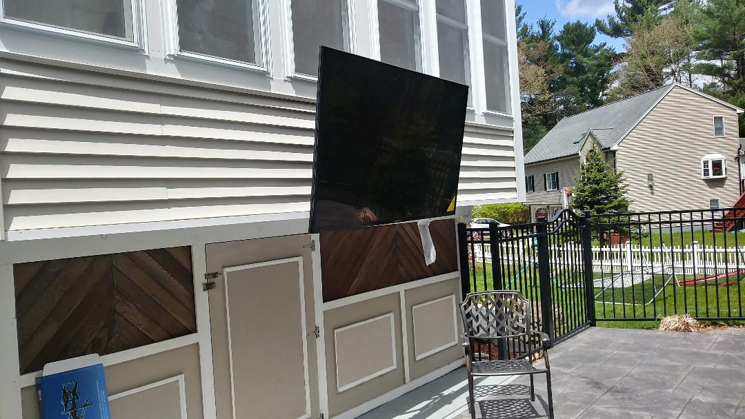 TV outside the house